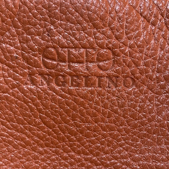 The Otto Angelino Genuine Leather Makeup/ Toiletries bag NWOT Light Brown - Picture 2 of 6